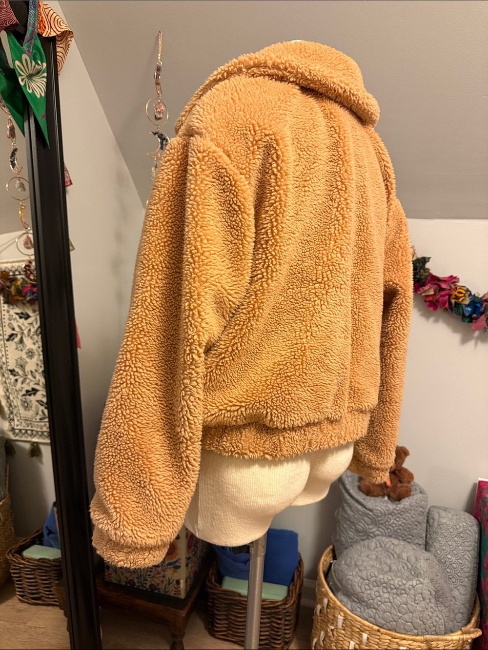 Cozy Teddy Zip-Up Jacket - Camel - Picture 5 of 10